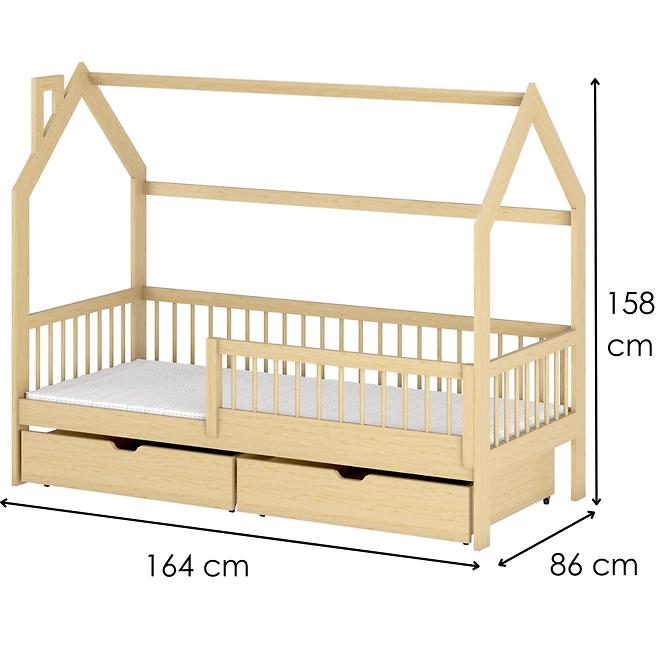 Víkendház Ágy Oskar 80x160 pine,2