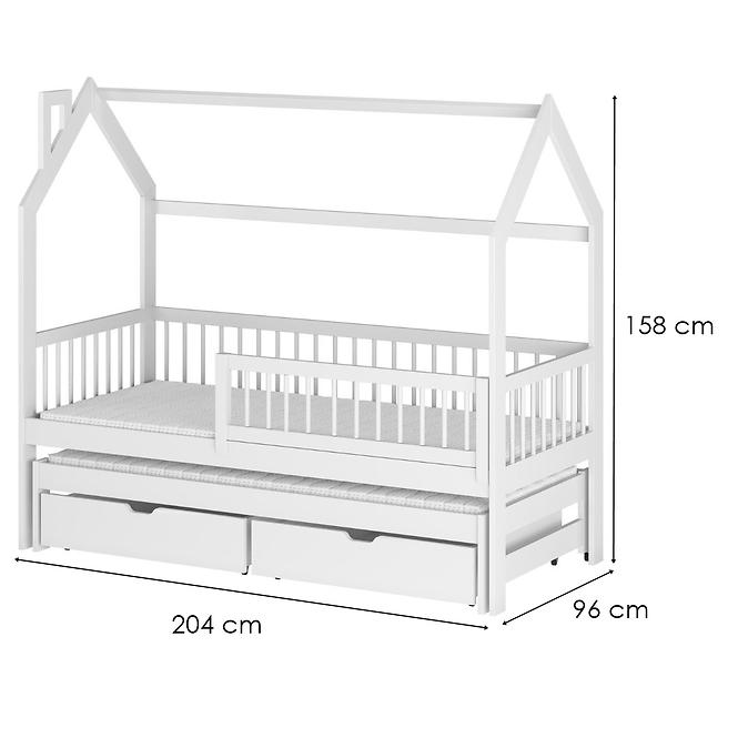 Víkendház Ágy Papi 90x200 white