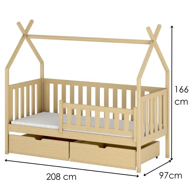 Víkendház Ágy Simba 90x200 pine