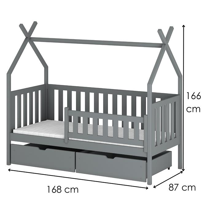 Víkendház Ágy Simba 80x160 grey