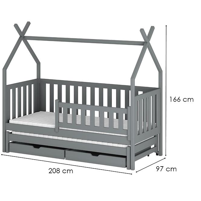 Víkendház Ágy Tytus 90x200 grey