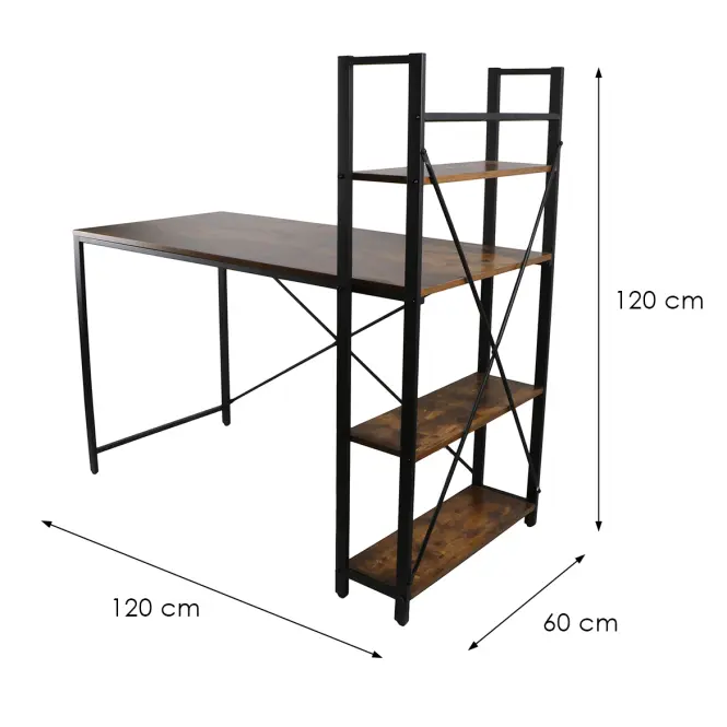 Íróasztal Loft 8635 E dark vintage wood,3