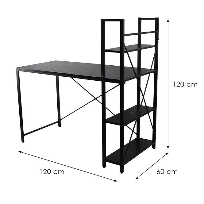 Íróasztal Loft 8637 H black