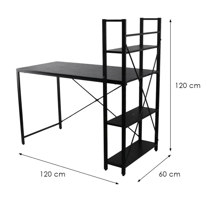 Íróasztal Loft 8637 H black,3