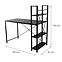 Íróasztal Loft 8637 H black,3