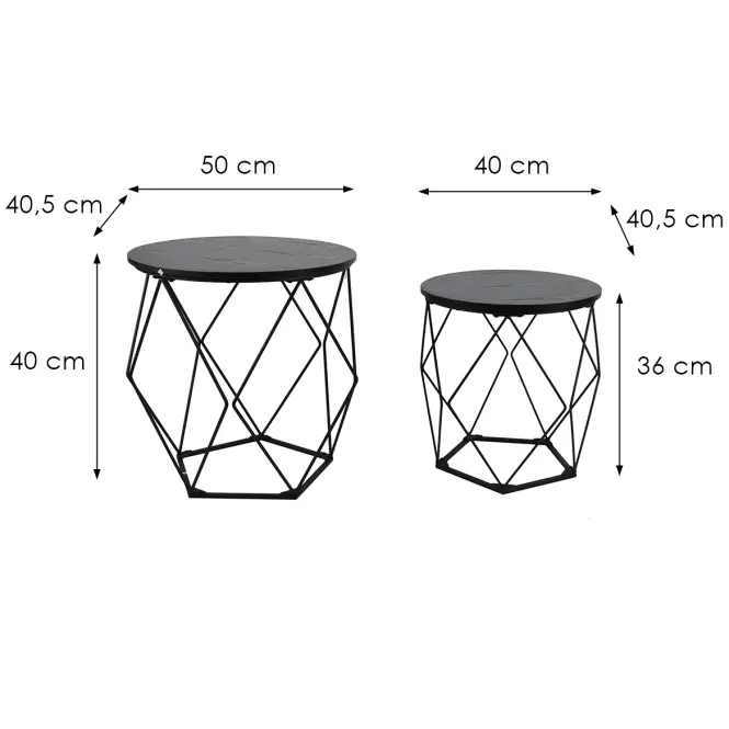 Padkészlet Loft 8627 H black,3