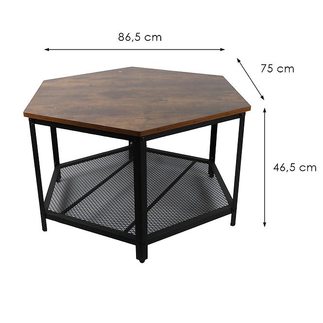 Dohányzóasztal Loft 8628 E dark vintage wood