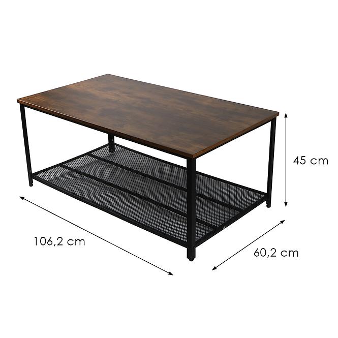 Dohányzóasztal Loft 8629 E dark vintage wood