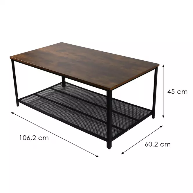 Dohányzóasztal Loft 8629 E dark vintage wood,2