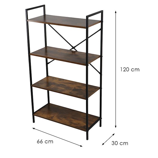 Regál Loft 8638 E dark vintage wood