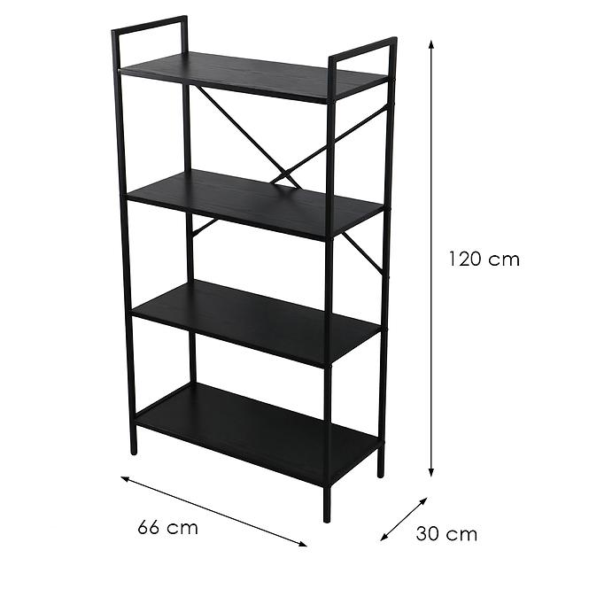 Regál Loft 8639 H black