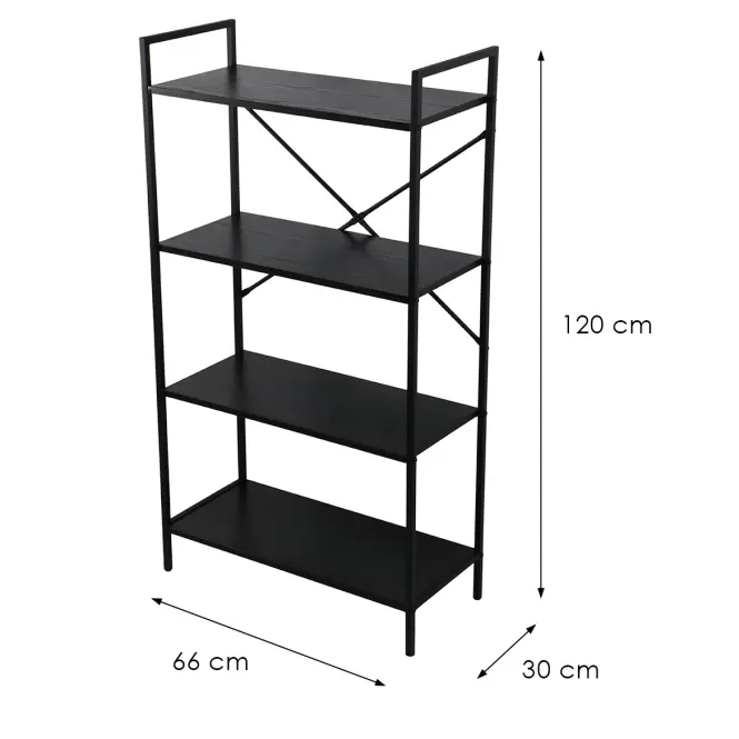 Regál Loft 8639 H black,2