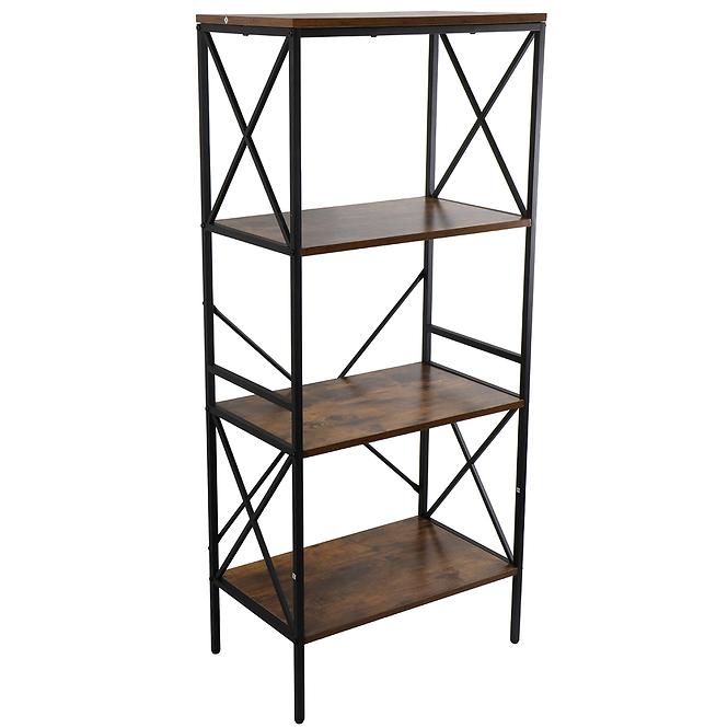 Regál Loft 8631 H dark vintage wood