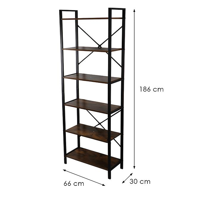 Regál Loft 8640 E dark vintage wood