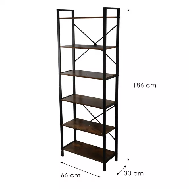 Regál Loft 8640 E dark vintage wood,2