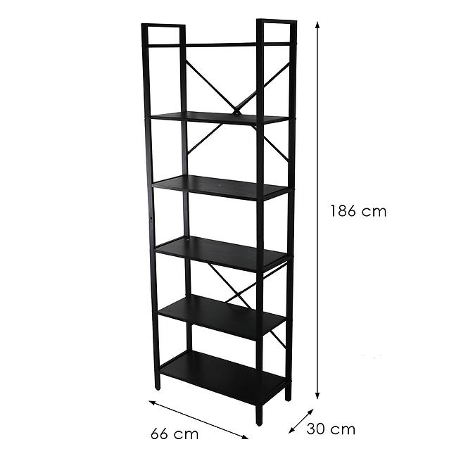 Regál Loft 8642 H black