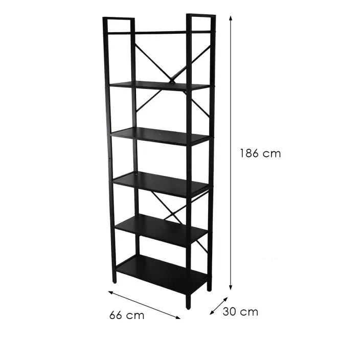 Regál Loft 8642 H black,2
