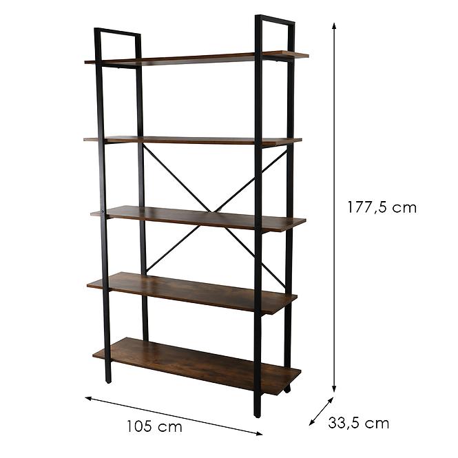 Regál Loft 8643 E dark vintage wood