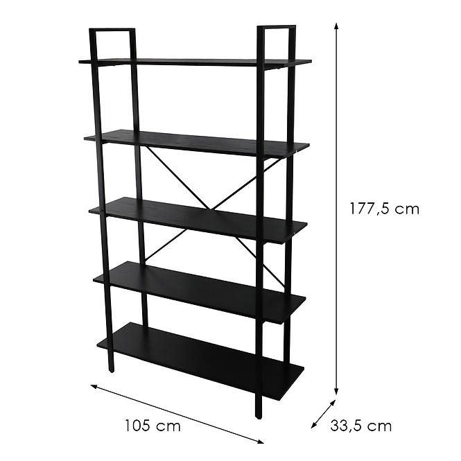 Regál Loft 8644 H black,2