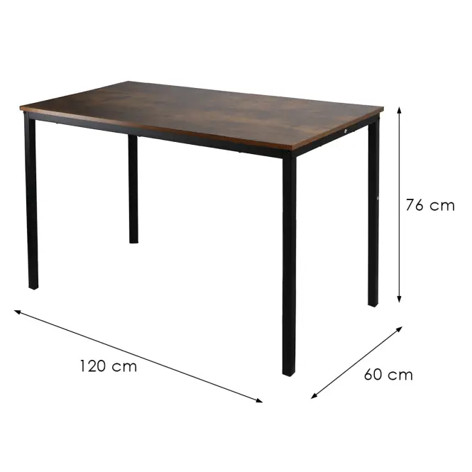Asztal Loft 8632 E dark vintage wood