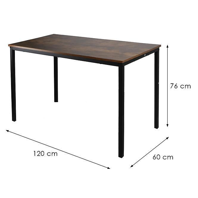 Asztal Loft 8632 E dark vintage wood
