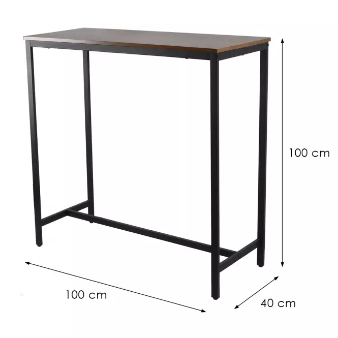 Asztal Loft 8634 E dark vintage wood