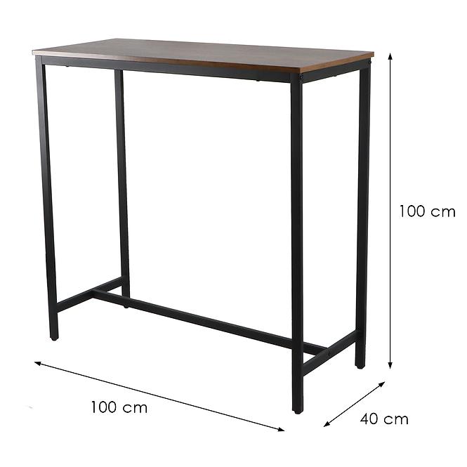 Asztal Loft 8634 E dark vintage wood