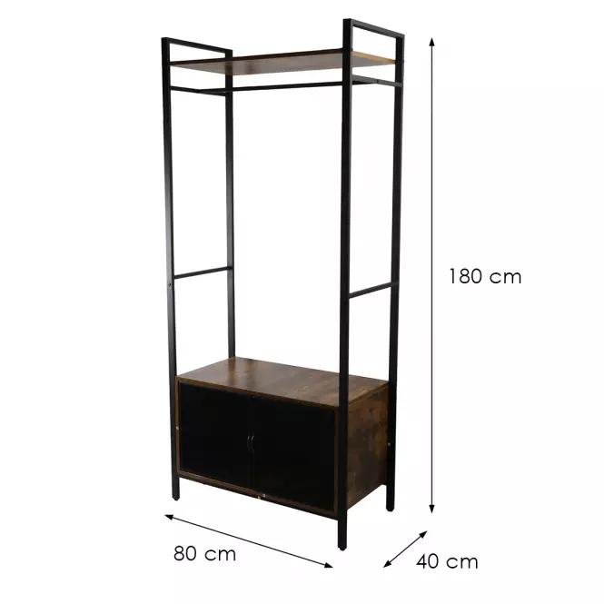 Előszobafal Loft 8645 E dark vintage wood,2
