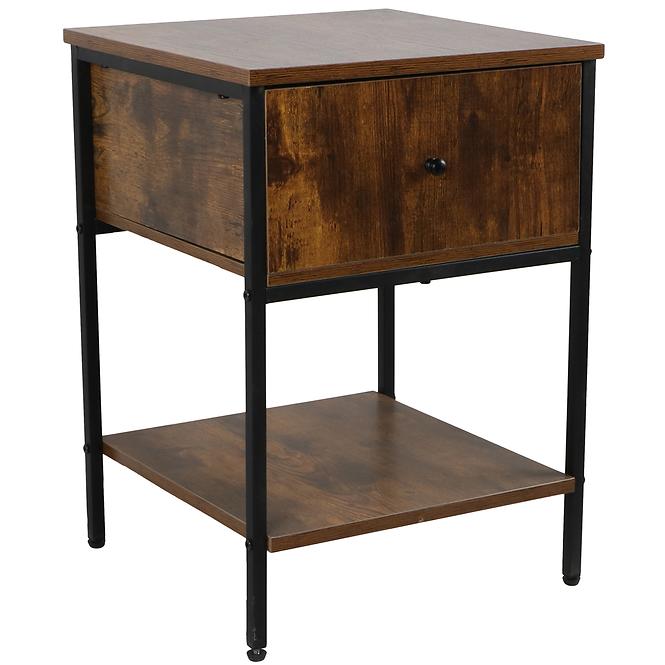 Éjjeliszekrény Loft 8624 E dark vintage wood