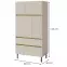 Vitrin Luca LC5 2S4D bézs/tölgy,2