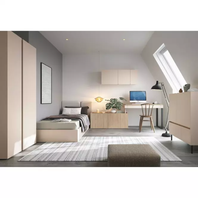 Vitrin Luca LC5 2S4D bézs/tölgy