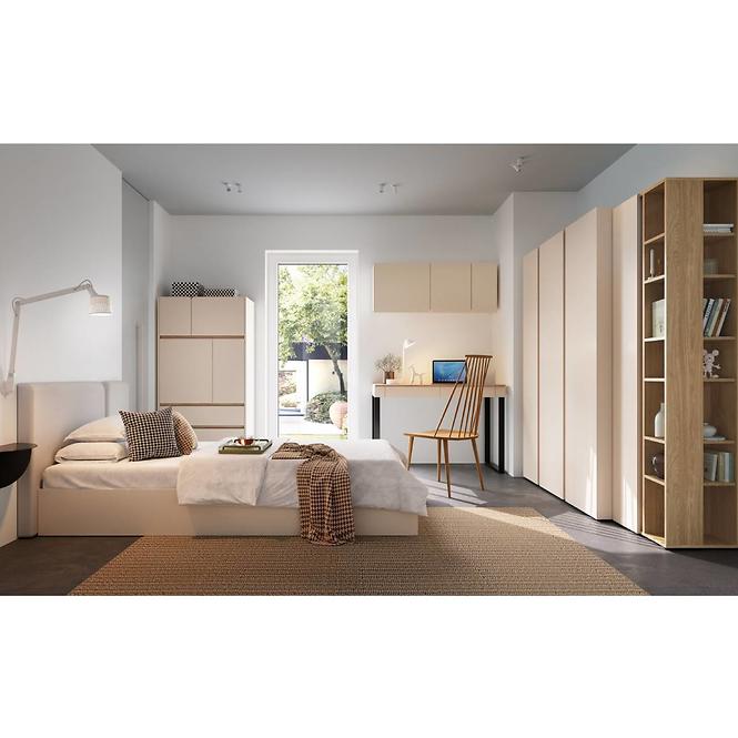 Vitrin Luca LC6 2S1D bézs/tölgy