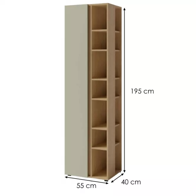 Regál Luca LC4 1D eukaliptusz/tölgy baltic,2