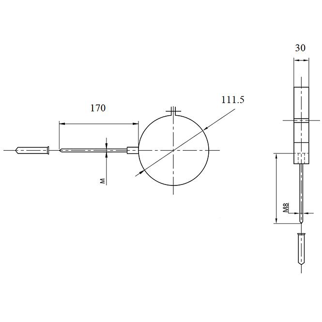Bilincs csapszeggel 110 KJ19