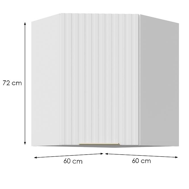 Konyhaszekrény Tuluza 60x60 GN-72 1F (45°) fehér mat lamel