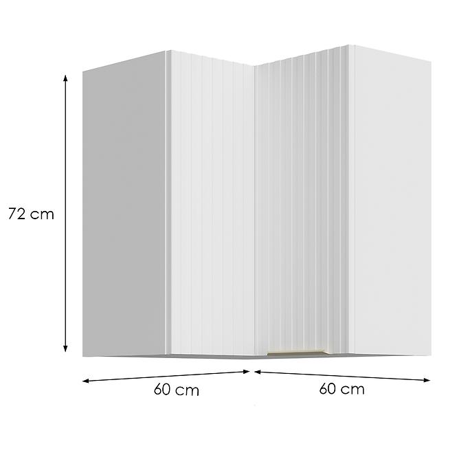 Konyhaszekrény Tuluza 60x60 GN-72 2F (90°) fehér mat lamel