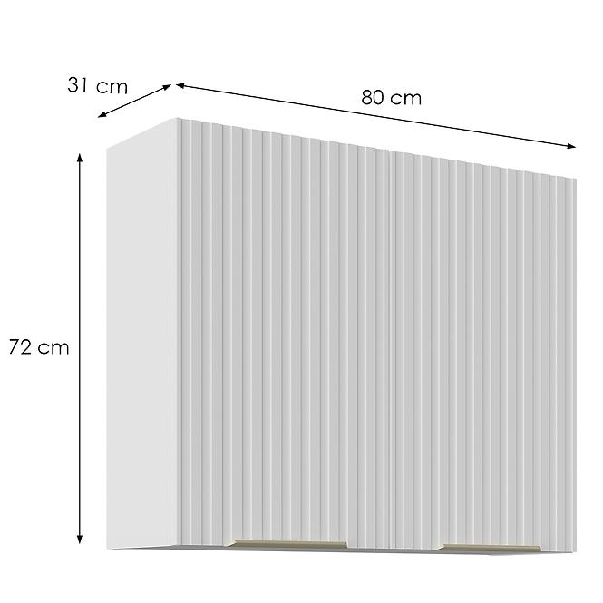 Konyhaszekrény Tuluza 80G-72 2F fehér mat lamel