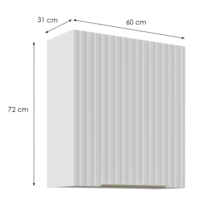 Konyhaszekrény Tuluza 60G-72 1F fehér mat lamel,2