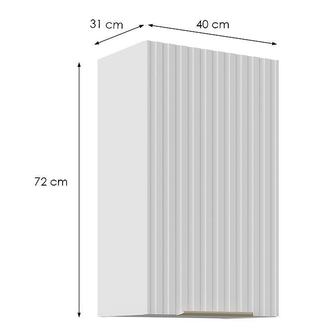 Konyhaszekrény Tuluza 40G-72 1F fehér mat lamel,2