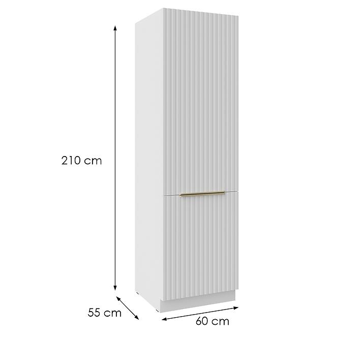 Konyhaszekrény Tuluza 60DK-210 2F fehér mat lamel