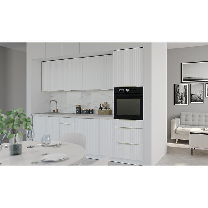 Konyhaszekrény Tuluza 60DK-210 2F fehér mat lamel,6