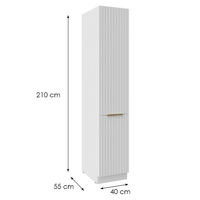 Konyhaszekrény Tuluza 40DK-210 2F fehér mat lamel