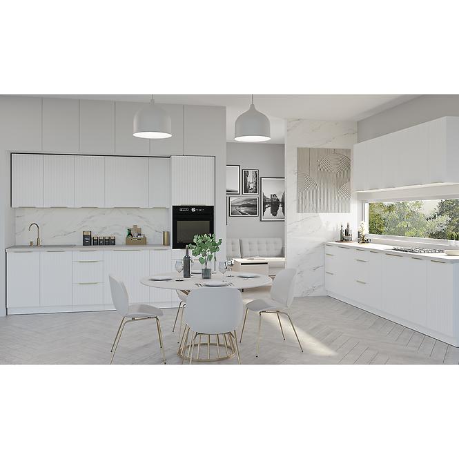 Konyhaszekrény Tuluza 40DK-210 2F fehér mat lamel,5