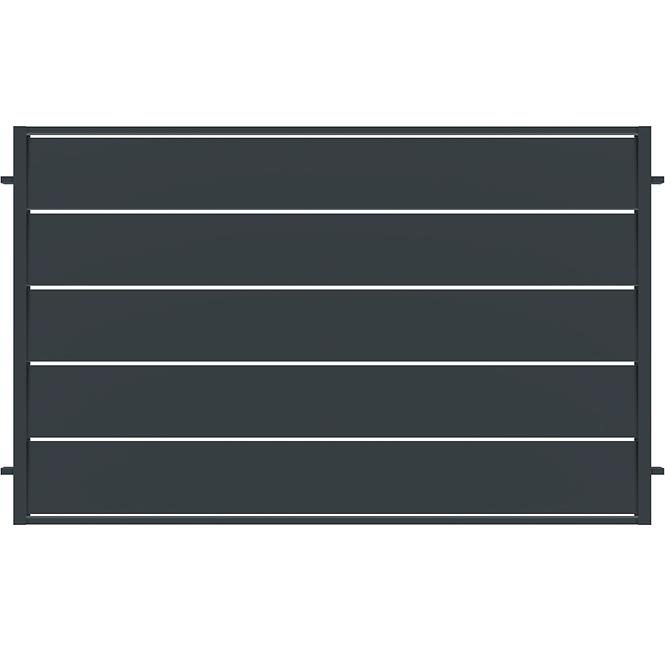 Kerítés panel Novara 2x1,20 ZN RAL7024 mat