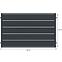 Kerítés panel Novara 2x1,20 ZN RAL7024 mat,2