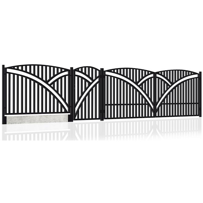Kapu Genua bal/jobb 93,6x145 ZN RAL9005 mat,3