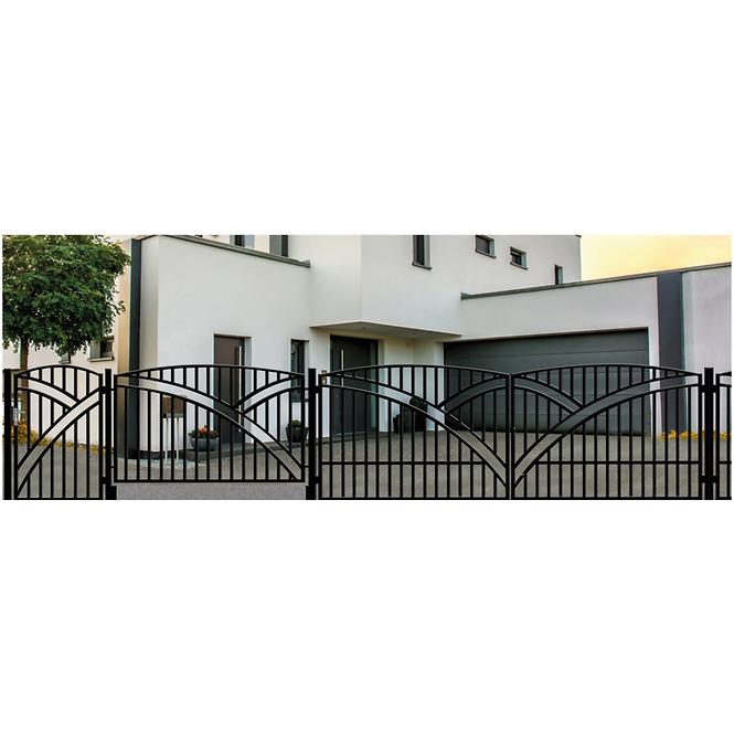 Kapu Genua bal/jobb 93,6x145 ZN RAL9005 mat