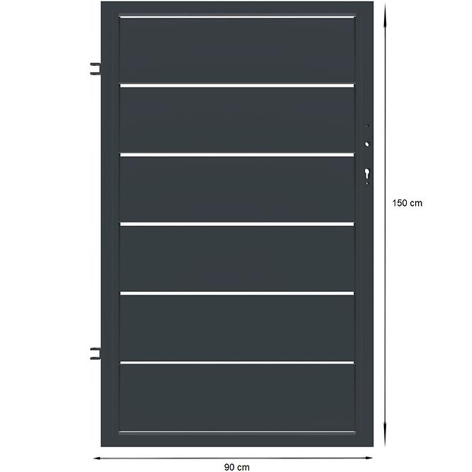 Kapu Novara bal 90x150 ZN RAL7024 mat