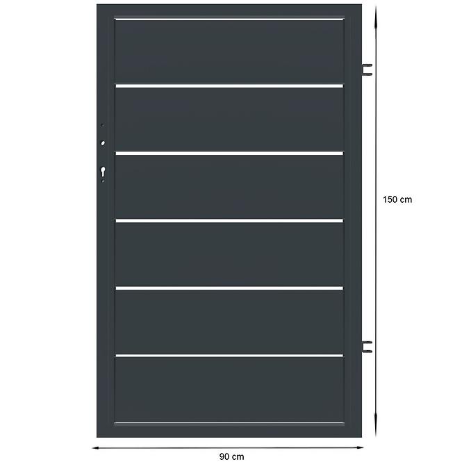 Kapu Novara jobb 90x150 ZN RAL7024 mat