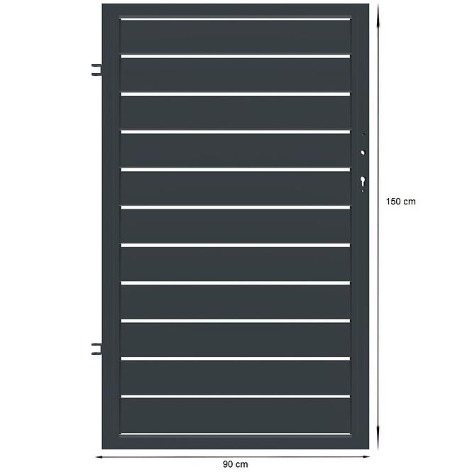 Kapu Salerno bal 90x150 ZN RAL7024 mat